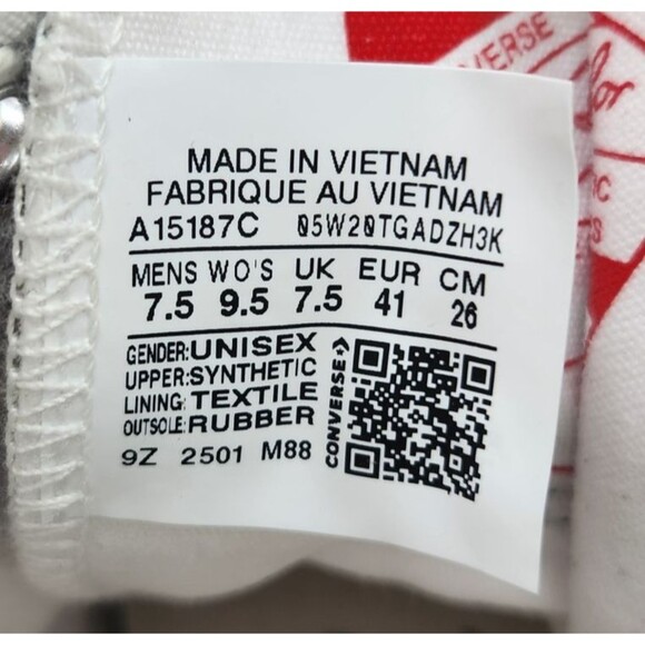 Converse Chuck 70 Mesh High Womens Size 9.5 Dull Silver Sneakers Shoes A15187C - Picture 9 of 9